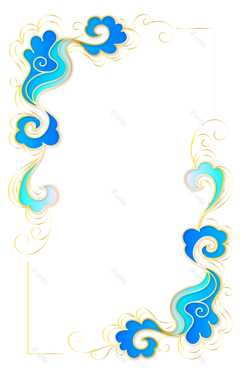 边框图片,中国风元素,素材PNG,花边免抠素材